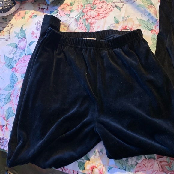 Sarah Morgan Women’s Black Velour Pants Size Large - Picture 2 of 10